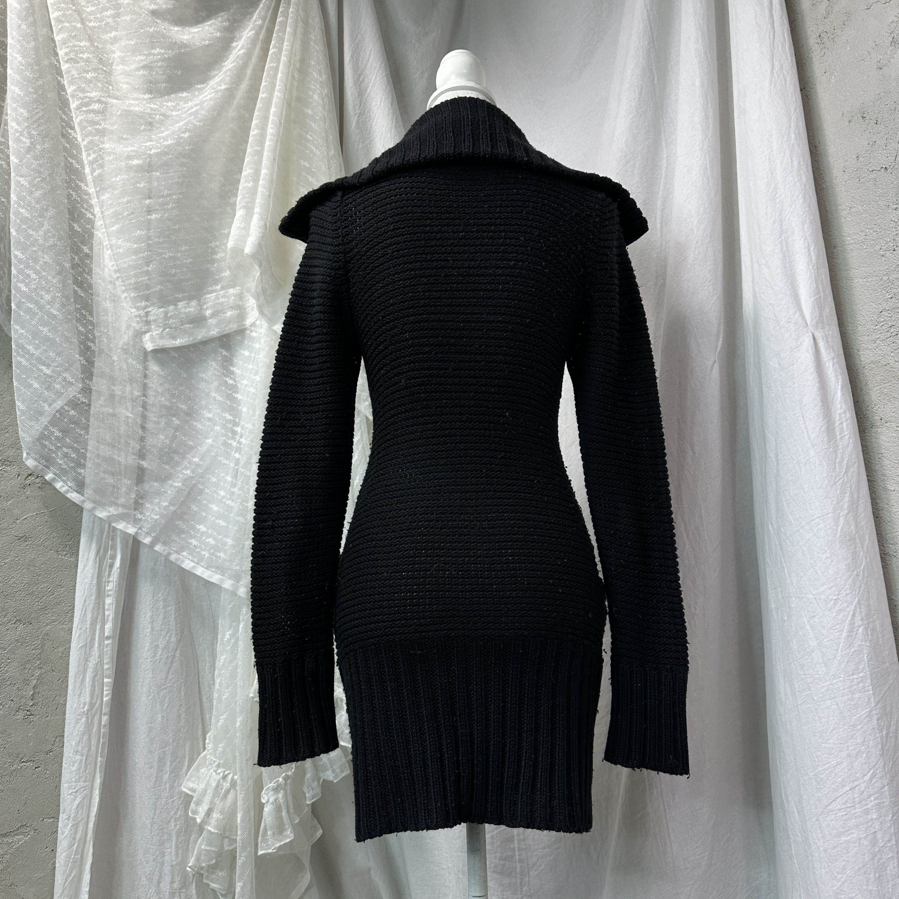 Vintage Vintage Big Collar Butonned Knitted Dress / Cardigan Y2K Size S / US 4 / IT 40 - 4 Thumbnail