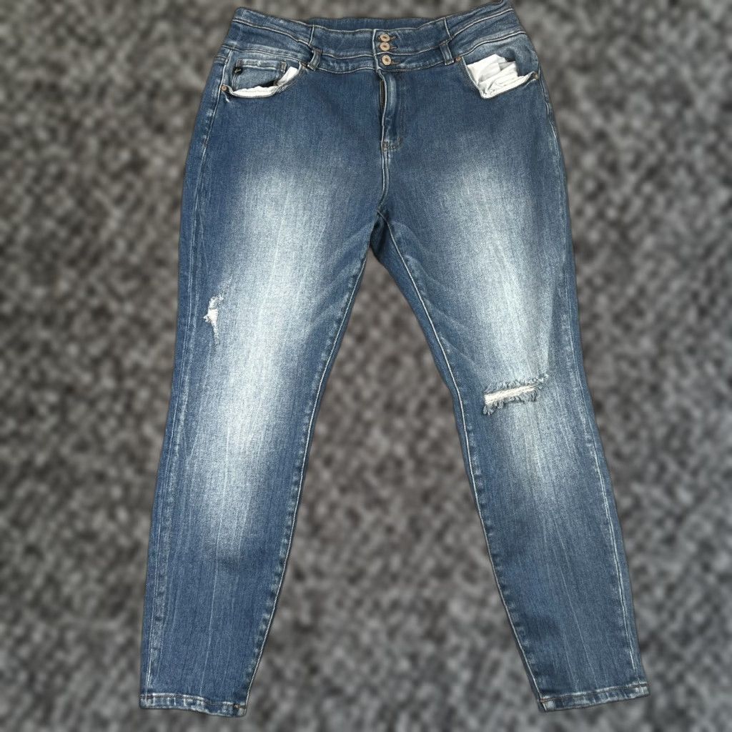 Vintage KanCan Jeans Womens High Rise Straight Light Wash Blue Denim 27 Regular Size 27" / US 4 / IT 40 - 1 Thumbnail