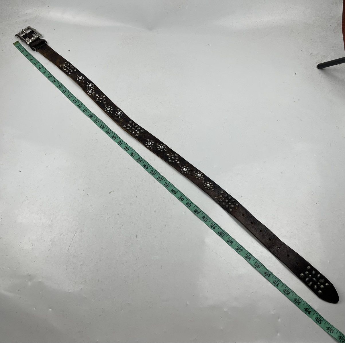 Seditionaries distressed studded leather belt tc42 Size 40 - 5 Thumbnail