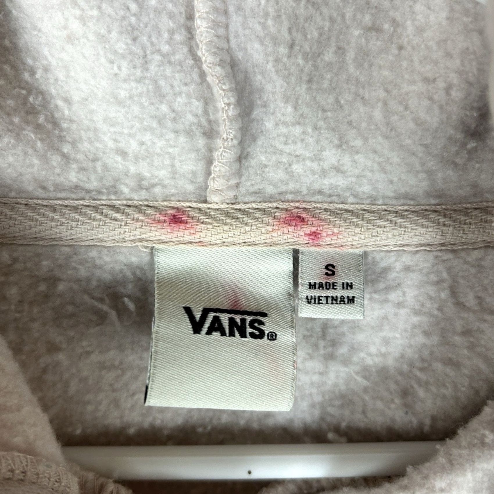 Vans VANS Hoodie Mens Small Rose Pink Fleece Pullover Sweatshirt Graphic Print Hooded Crew Neck Skater Winter Spring Fall Size US S / EU 44-46 / 1 - 3 Thumbnail