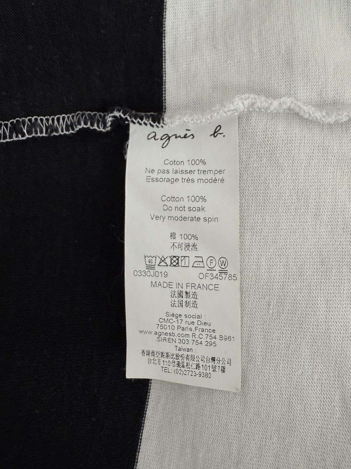 agnes b. Agnes B. Black White Stripe Border Long Sleeve Shirt 3 Size M / US 6-8 / IT 42-44 - 8 Thumbnail