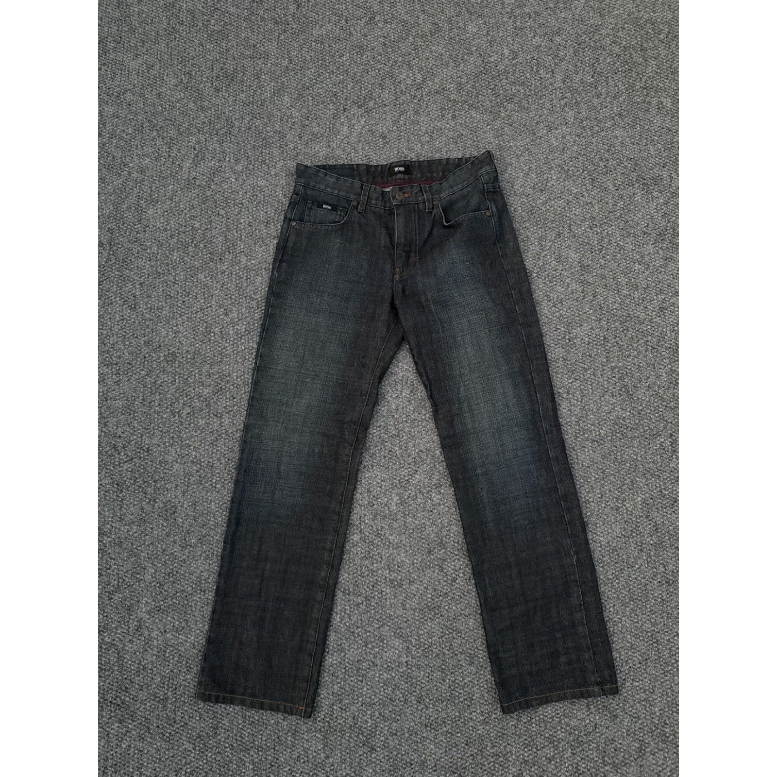 Hugo Boss HUGO BOSS Jeans Mens 30x32 Blue Regular Fit Straight Leg Denim Dark Wash Size US 30 / EU 46 - 2 Thumbnail