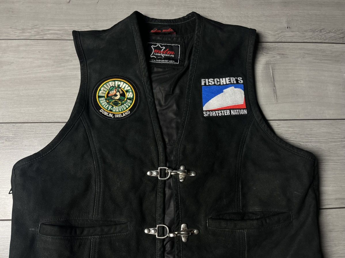 Harley Davidson Vintage Leather Vest biker clasp size XXLarge Size US XXL / EU 58 / 5 - 3 Thumbnail