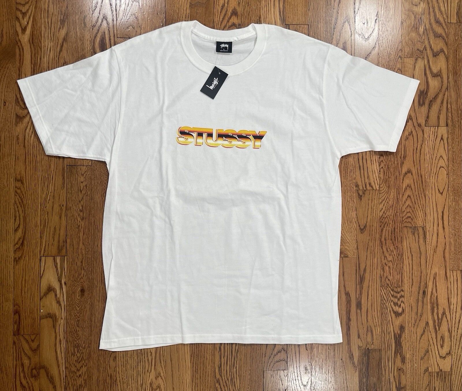 Stussy STUSSY PURE GOLD TEE White T Shirt 1904349 Men’s Size L NWT Size US L / EU 52-54 / 3 - 1 Thumbnail