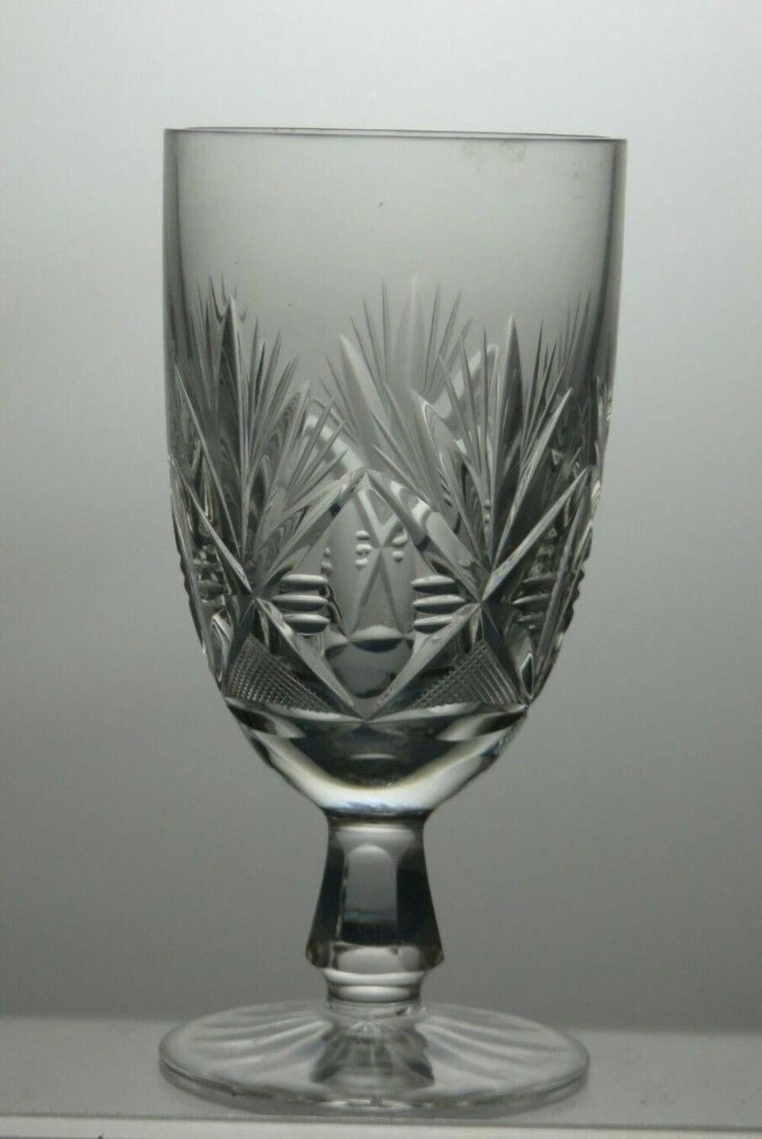 The Unbranded Brand Lead Crystal Cut Clear Wine Set of 3 Glasses 5 1/8" Size ONE SIZE - 3 Thumbnail