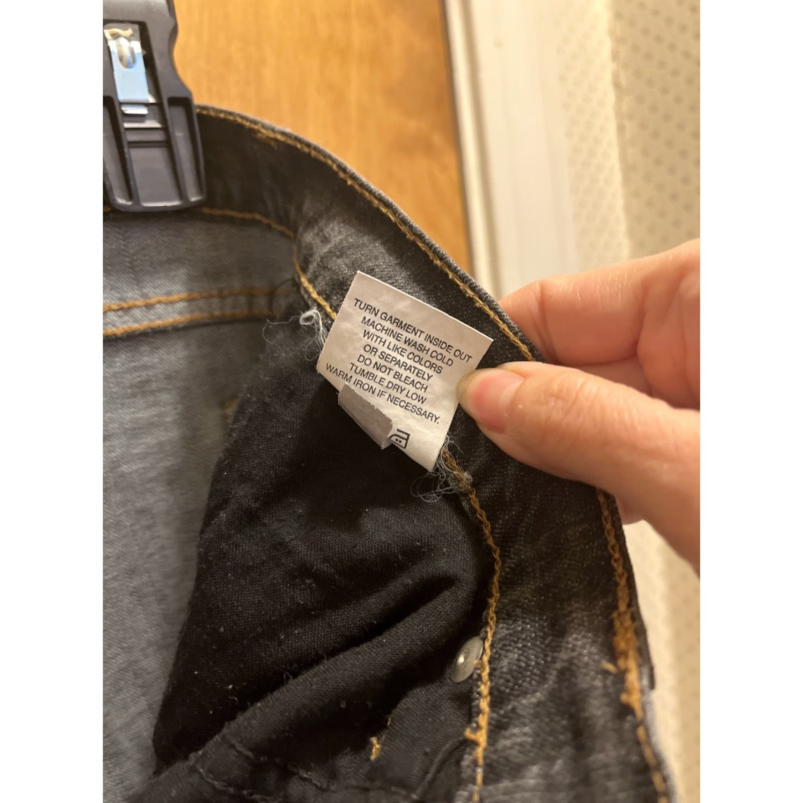 Anne Klein ANNE KLEIN Women's Bootcut Jeans Size 10 Short Black Dark Wash 90s Retro Size 32" / US 10 / IT 46 - 7 Thumbnail