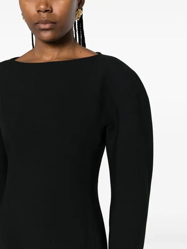 Versace o1y0226 Midi Dress in Black Size S / US 4 / IT 40 - 2 Thumbnail
