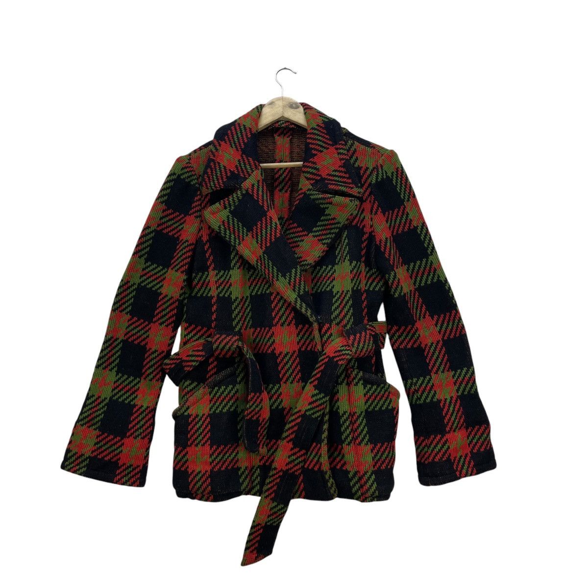 Japanese Brand Vintage Woolen Lolo Belted Jacket Size M / US 6-8 / IT 42-44 - 1 Thumbnail