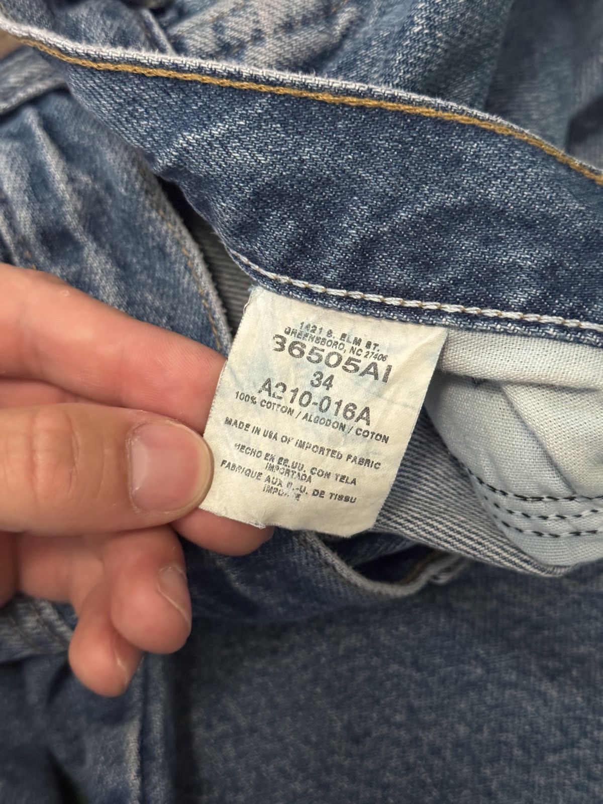 Wrangler Vintage 90s Relaxed Baggy Jorts Skater Grunge Denim Shorts Size US 34 / EU 50 - 3 Thumbnail