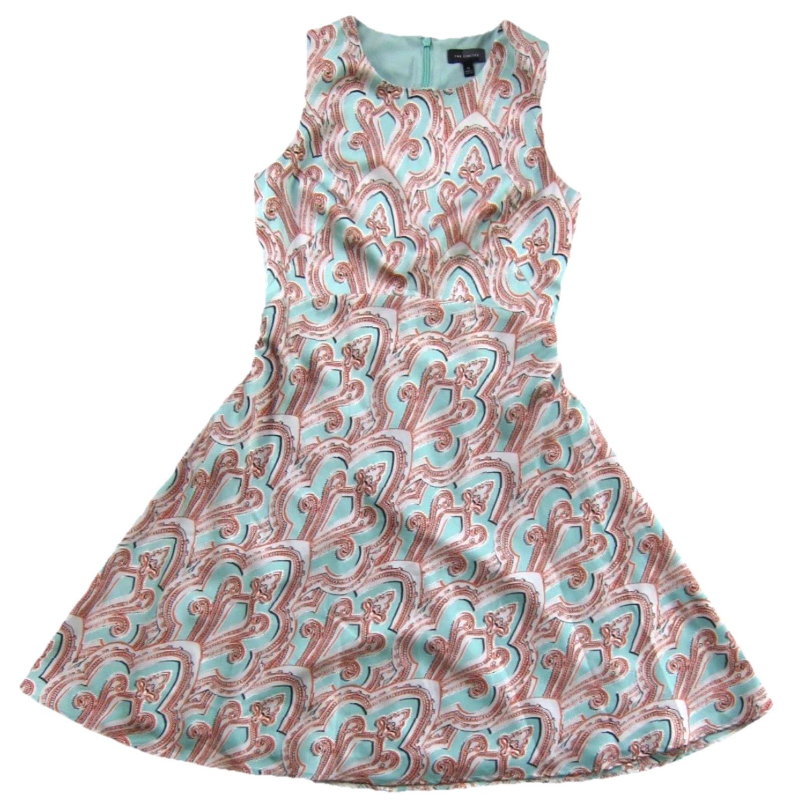 Vintage The Limited Dress Sleeveless Sheath Midi Tank Dress Women Size 0 Blue Polyester Zip Silky Size XS / US 0-2 / IT 36-38 - 2 Thumbnail
