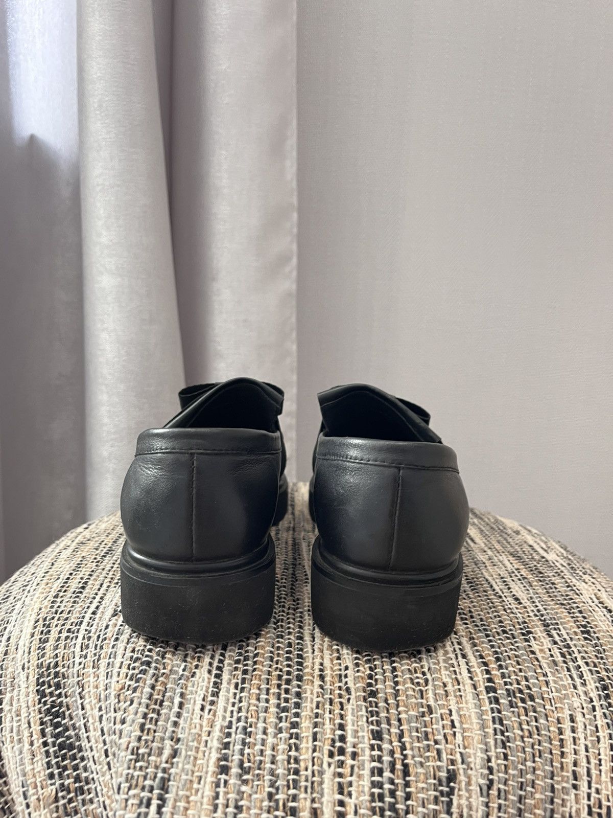Vintage Vintage Leather Loafers black formal shoes minimalistic Size US 7.5 / IT 37.5 - 4 Thumbnail
