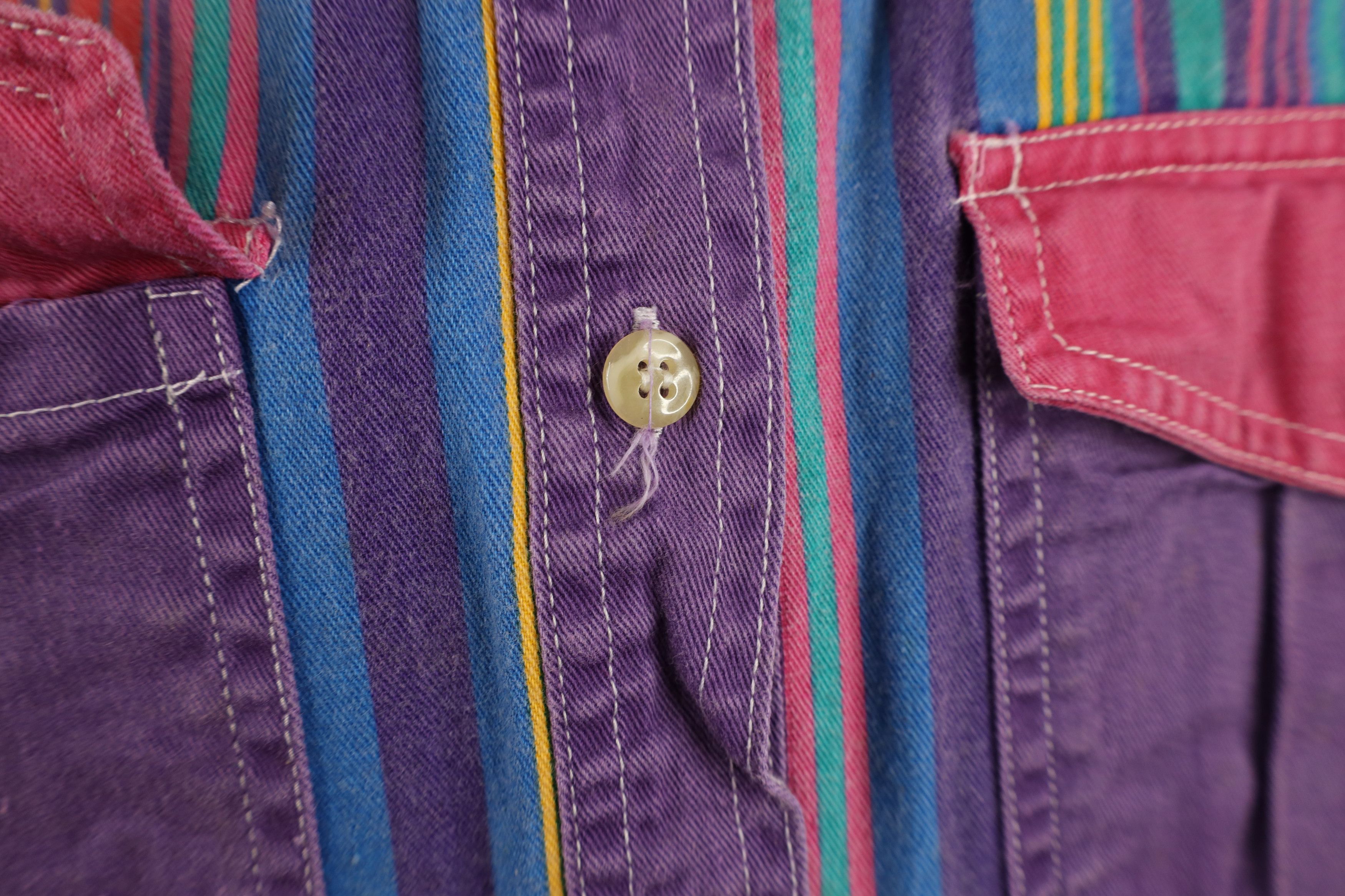 Vintage Vintage 90s Streetwear Rainbow Sleeveless Button Shirt Size M / US 6-8 / IT 42-44 - 7 Thumbnail