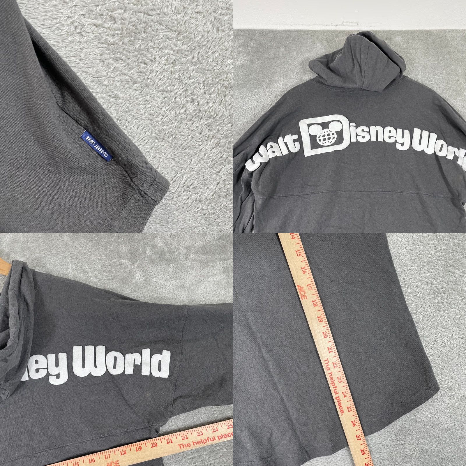 Disney Disney Spirit Jersey Hoodie Womens Small Gray Walt Disney World Puff Print Logo Size S / US 4 / IT 40 - 8 Thumbnail