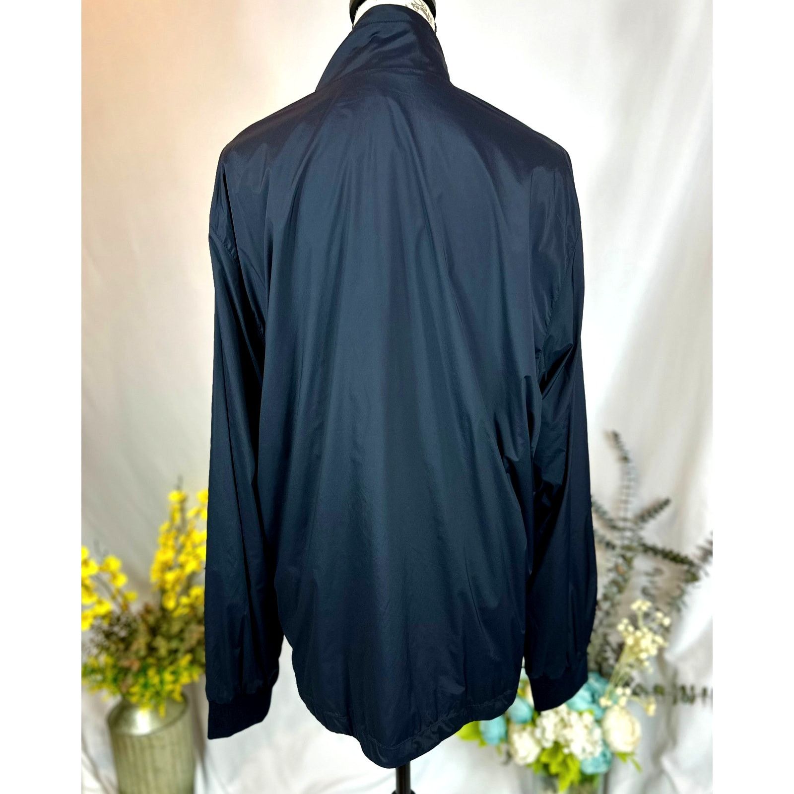 PIOMBO Piombo Regular High Neck Full Zip Fit Jacket Black XL Size US XL / EU 56 / 4 - 8 Thumbnail