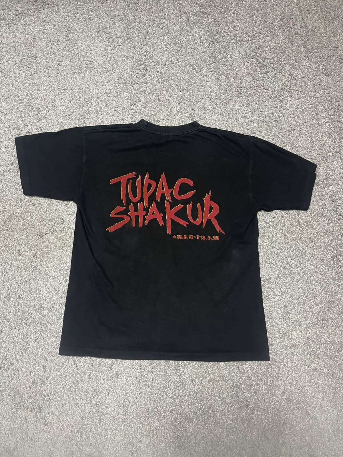 Rap Tees Vintage 2PAC Rap Tee Faded Black Tshirt size L Size US L / EU 52-54 / 3 - 2 Thumbnail