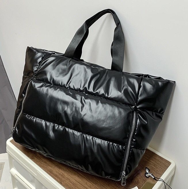 Japanese Brand × Vintage Fashion y2k zip quilted messenger bag tote bag Size ONE SIZE - 7 Thumbnail