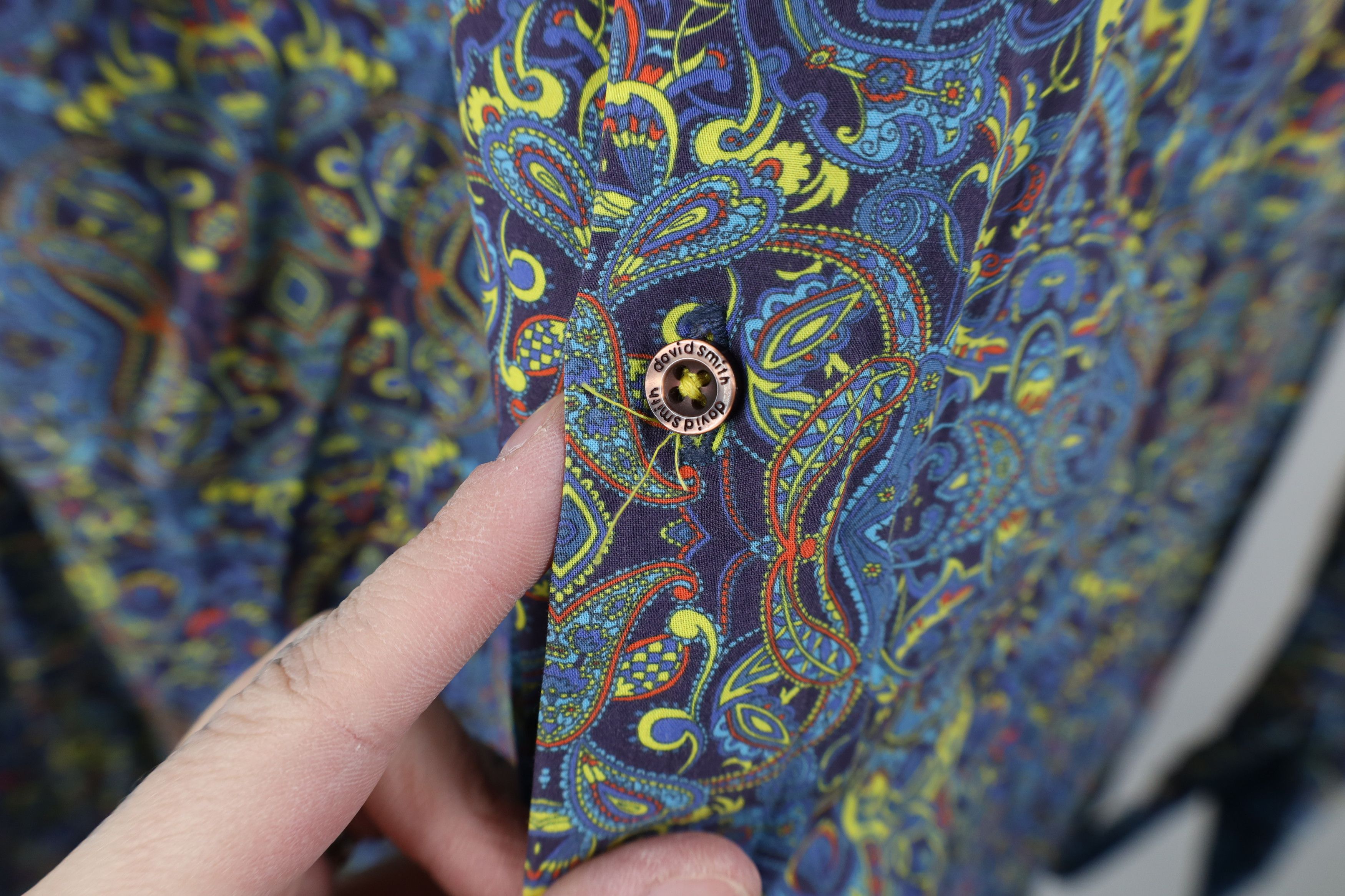 Vintage David Smith Australia Rainbow Paisley Collared Button Shirt Size US XXL / EU 58 / 5 - 7 Thumbnail