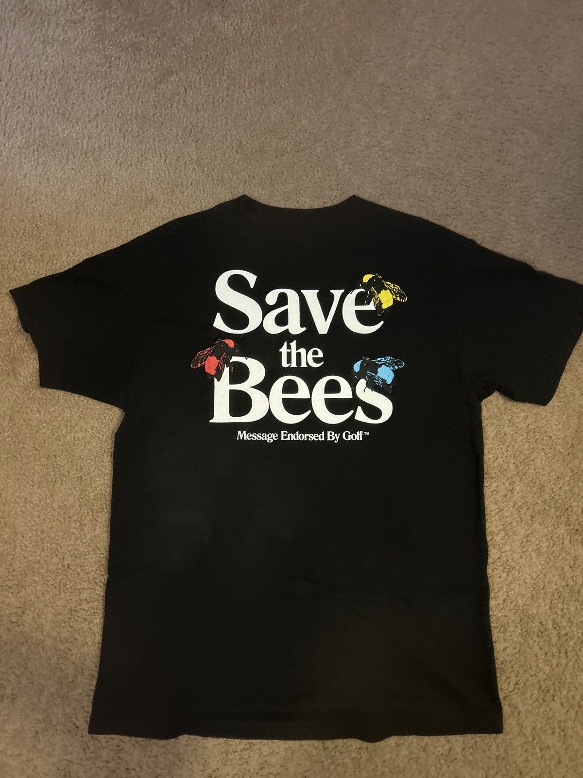 Golf le Fleur GOLF Black Save The Bees T-Shirt Size US L / EU 52-54 / 3 - 3 Thumbnail