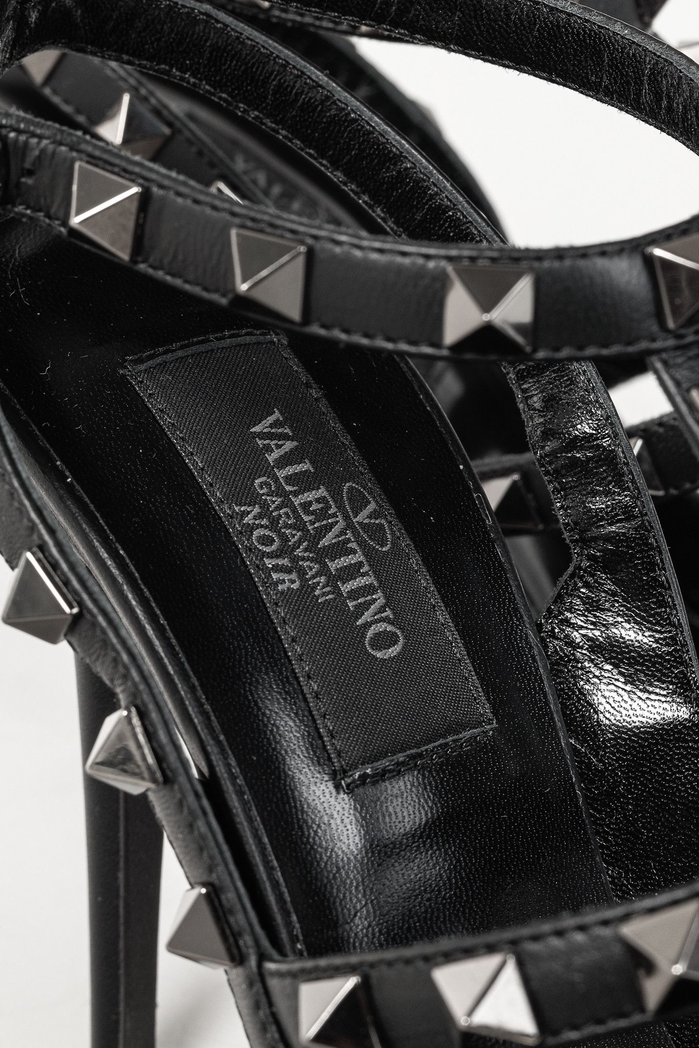 Valentino Valentino Garavani Rockstud Noir Leather Ankle Strap Pumps Size US 6.5 / IT 36.5 - 9 Thumbnail