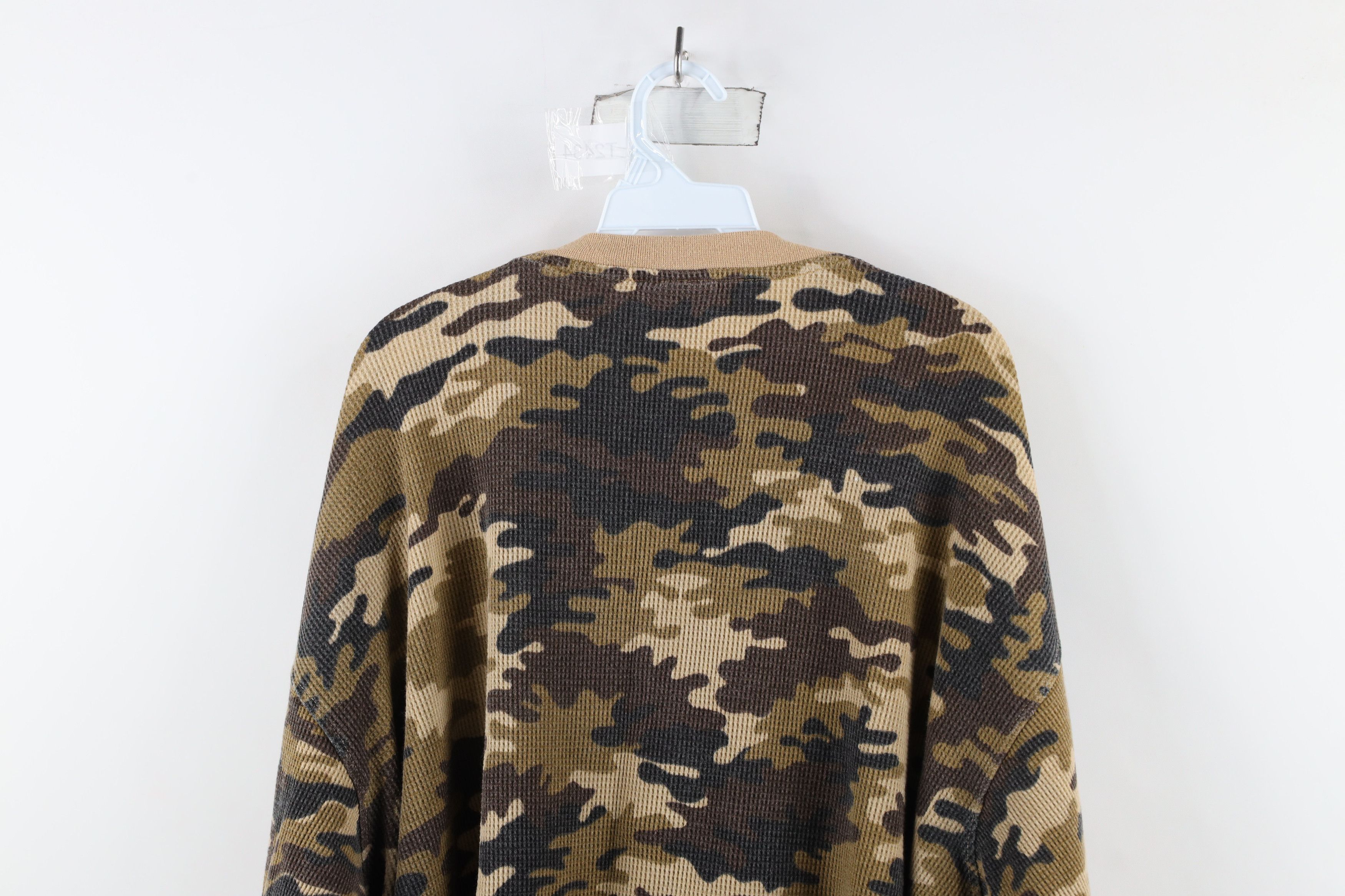 Vintage Vintage 90s Streetwear Camouflage Knit Long Sleeve T-Shirt Size US XXL / EU 58 / 5 - 10 Thumbnail