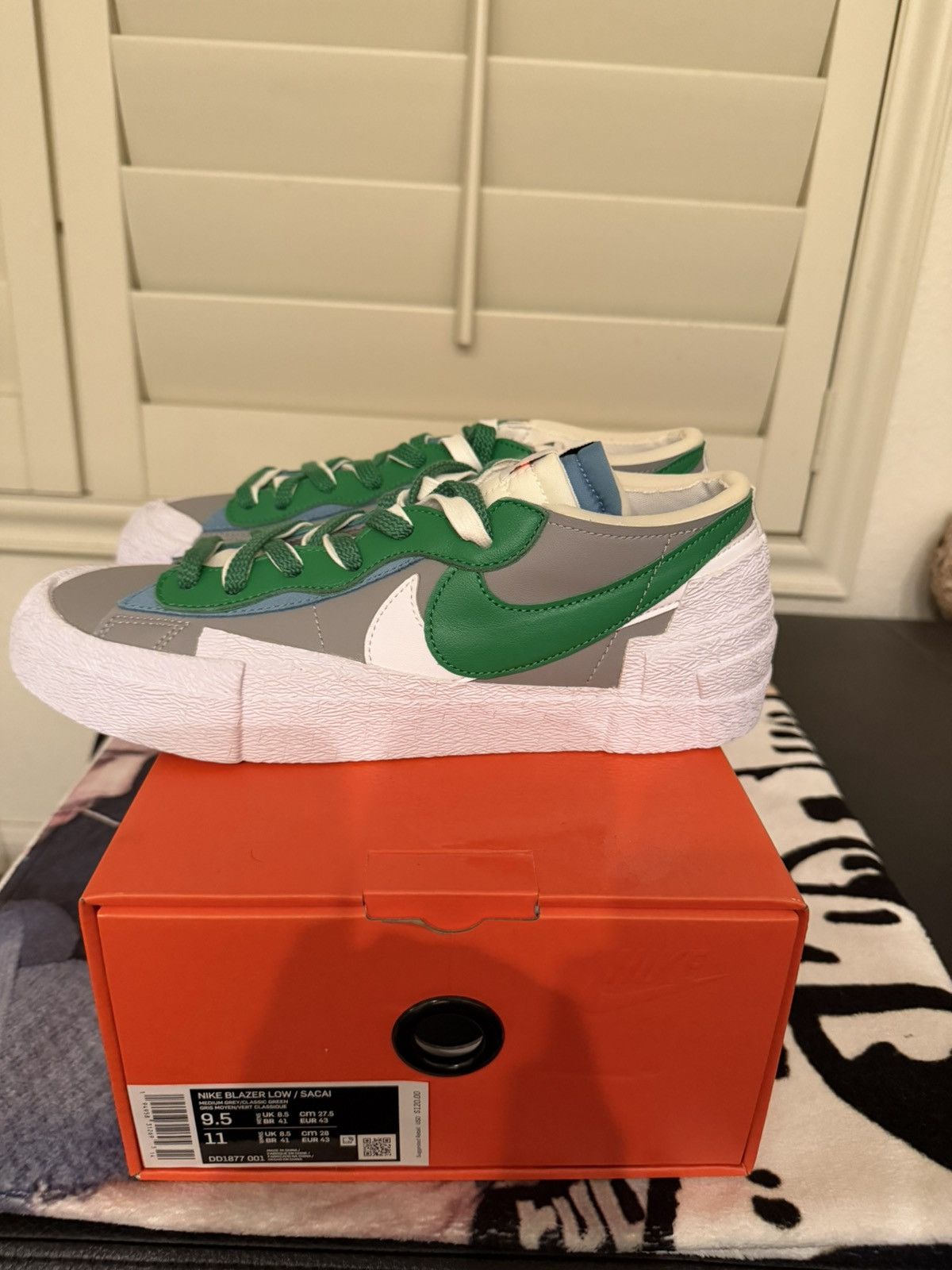 Nike × Sacai Nike x Sacai Blazer Low Classic Green Size US 9.5 / EU 42-43 - 8 Thumbnail