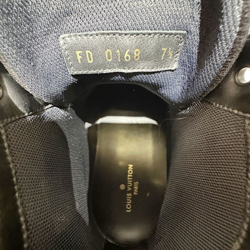 Louis Vuitton Louis Vuitton Black High-Top Canvas Sneakers - Size US 8 / EU 41 - 5 Thumbnail