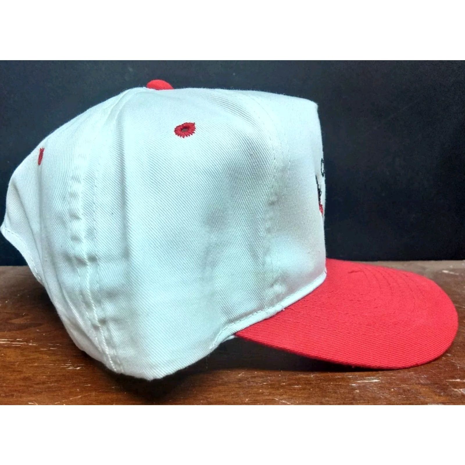 Vintage VTG 80s Carolina's Rigging White Red Snapback Hat One Size Men Cotton Foam Canvas Adjustable Trucker 80s Fisherman Vintage Size ONE SIZE - 7 Thumbnail