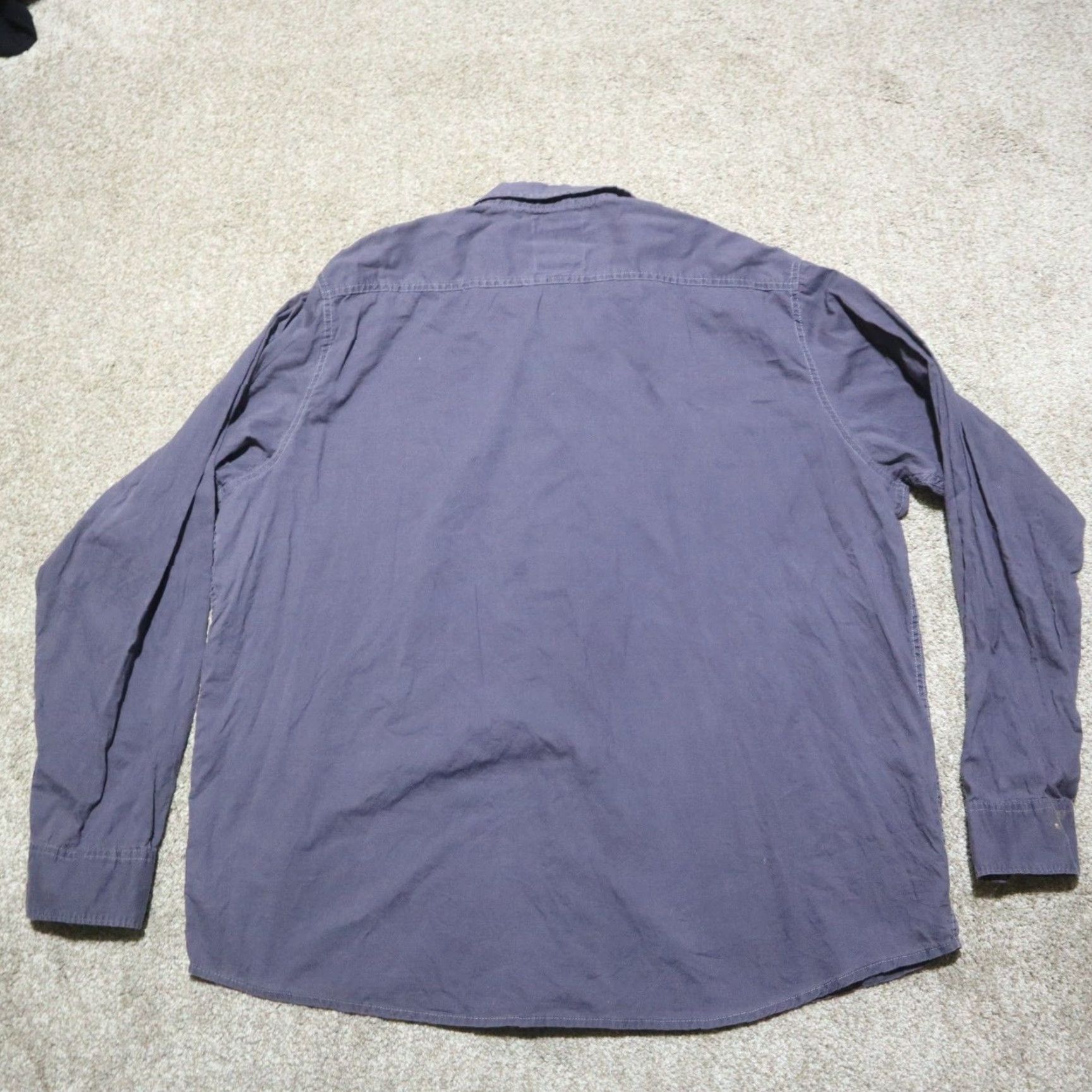 Wrangler Wrangler Jeans Co Solid Blue Button Down Shirt Long Sleeve Adult Men's 2X Blue Western Casual Button-Up Shirt Mens Size US XXL / EU 58 / 5 - 8 Thumbnail