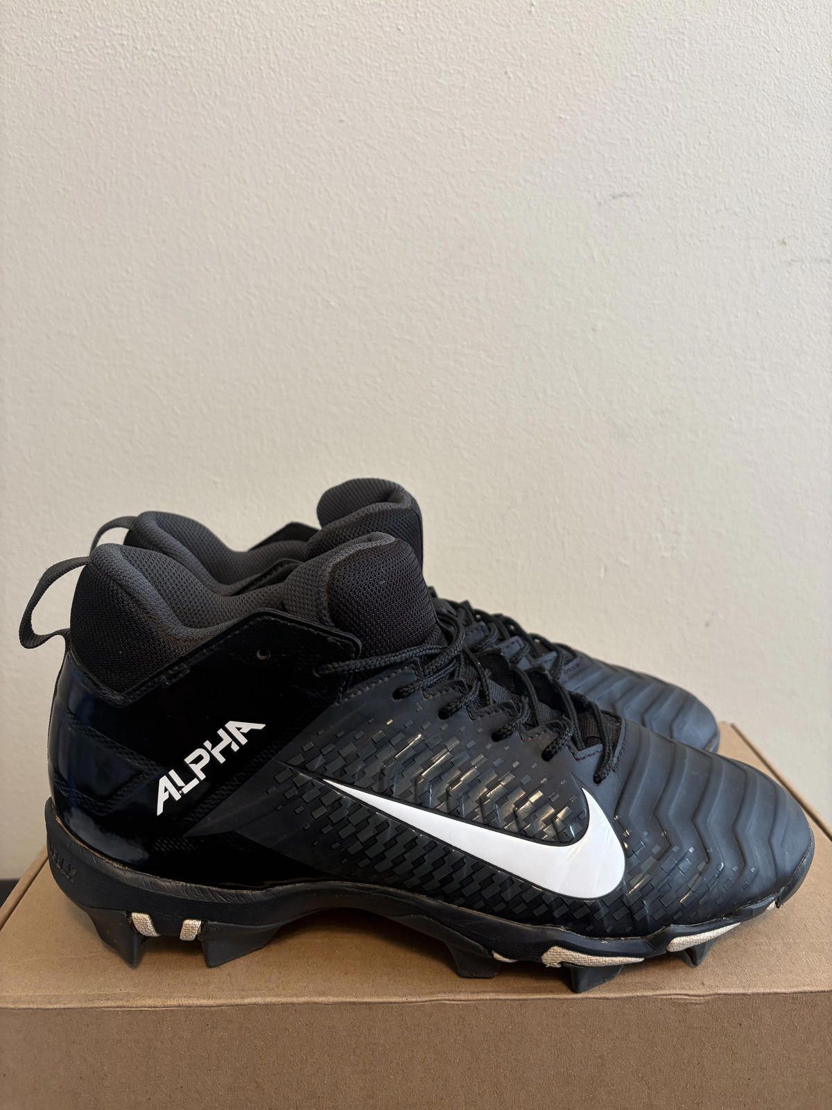 Nike Nike Men's Alpha Menace Blk Cleats (Size 7.5) Size US 7.5 / EU 40-41 - 2 Thumbnail