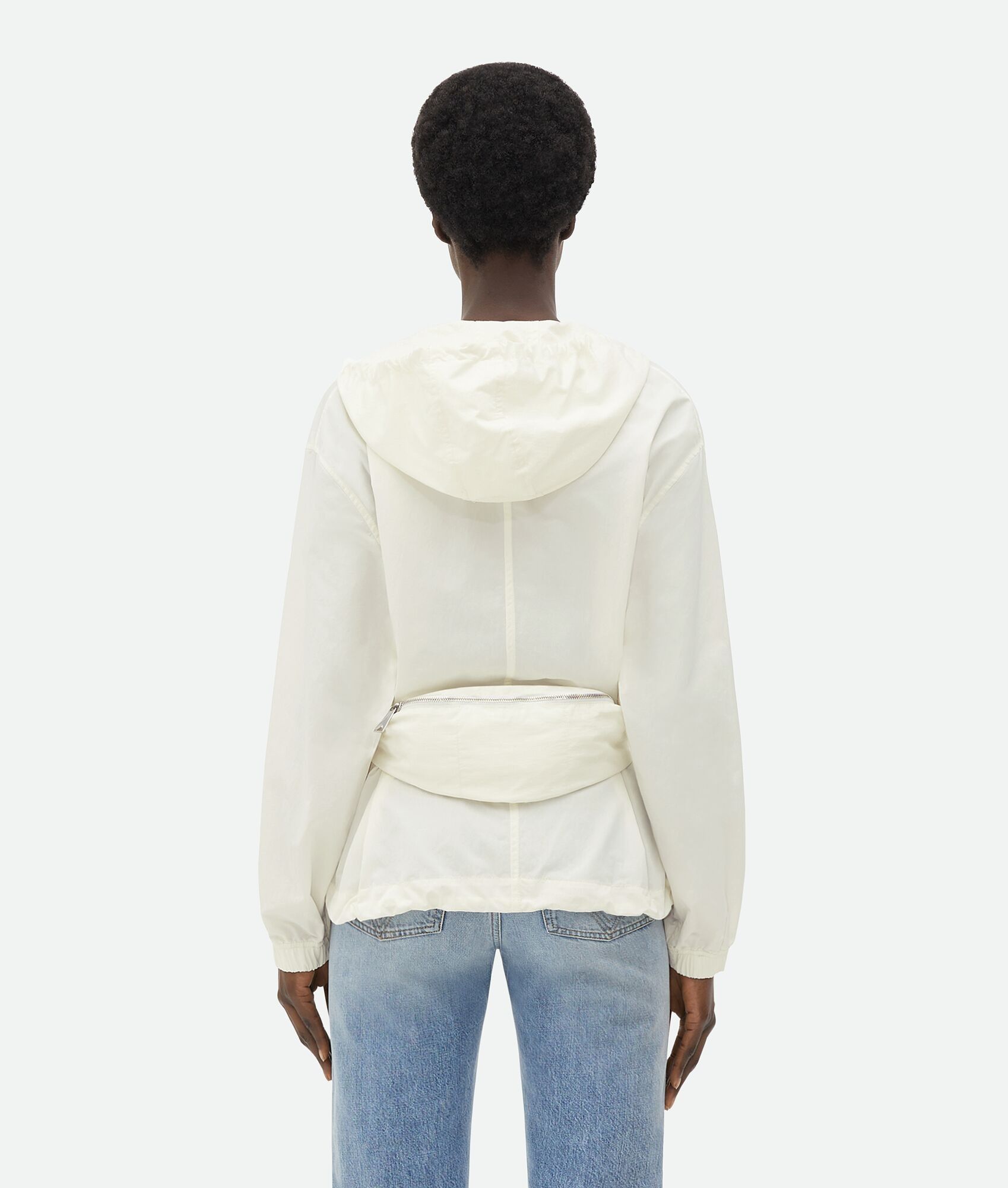Bottega Veneta o1n1vont0525 Packable Tech Nylon Blouson in Chalk Size L / US 10 / IT 46 - 3 Thumbnail