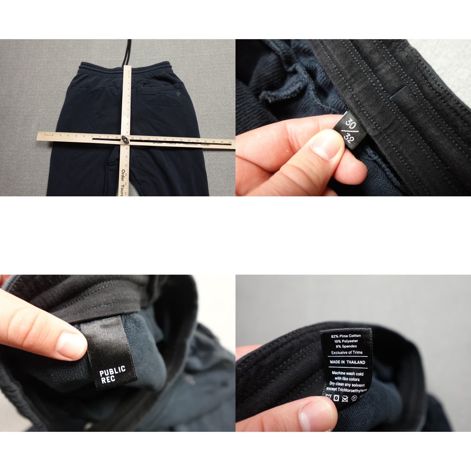 Vintage Public Rec Jogger Pants Mens 30x32 Black Athletic Stretch Pima Cuffed Sweatpants Size US 30 / EU 46 - 8 Thumbnail