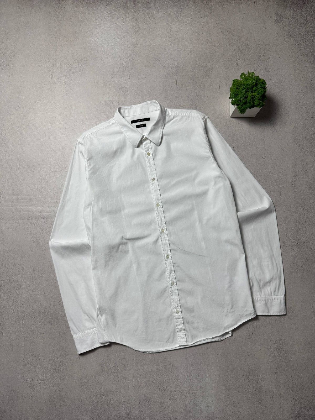 Gucci Gucci Button Up Shirt White Mens 42/16 Size Luxury Size US S / EU 44-46 / 1 - 1 Thumbnail
