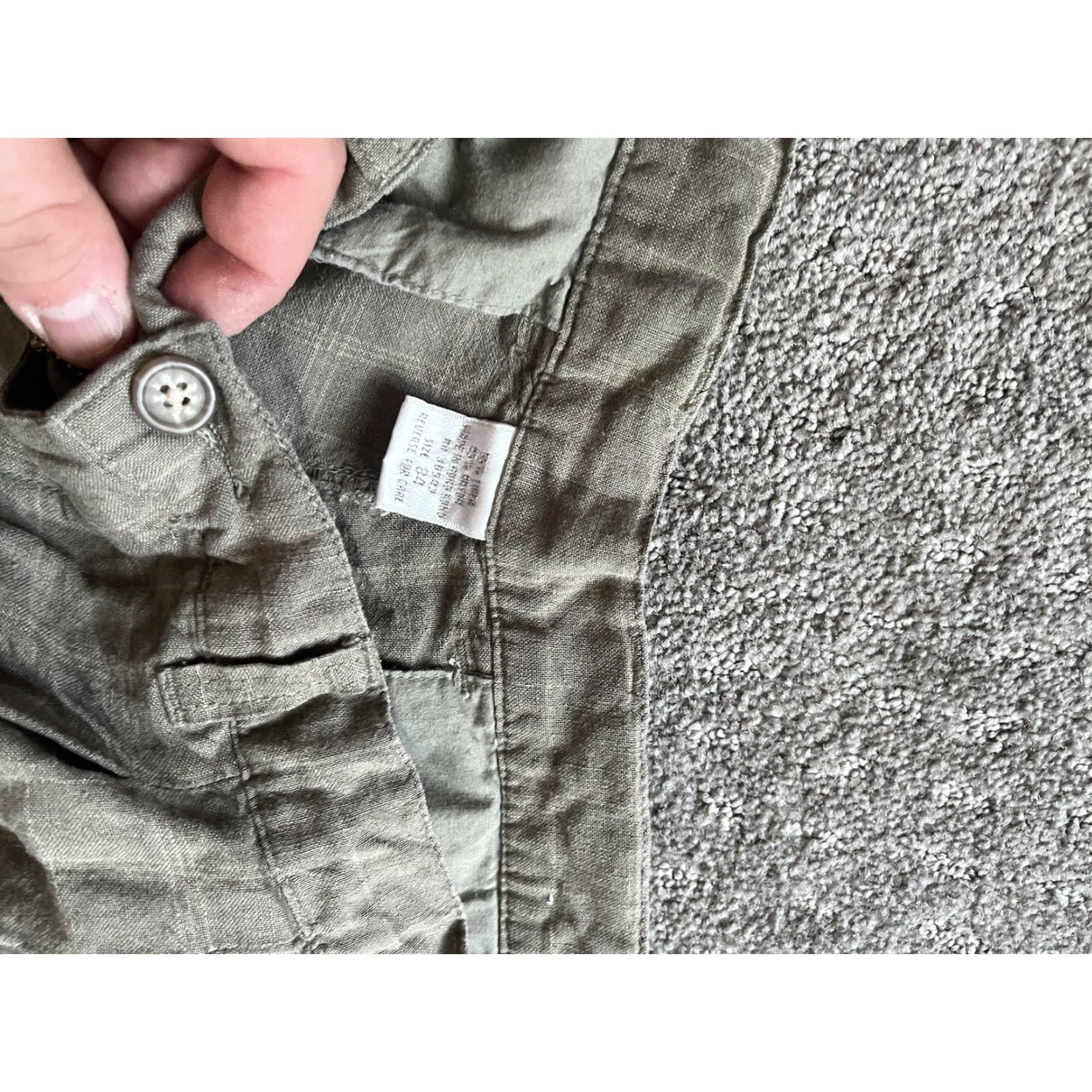 Geoffrey Beene VINTAGE Geoffrey Beene Linen Rayon Shorts Men Plaid Brown 34 Adult Chino Mens Size US 34 / EU 50 - 3 Thumbnail