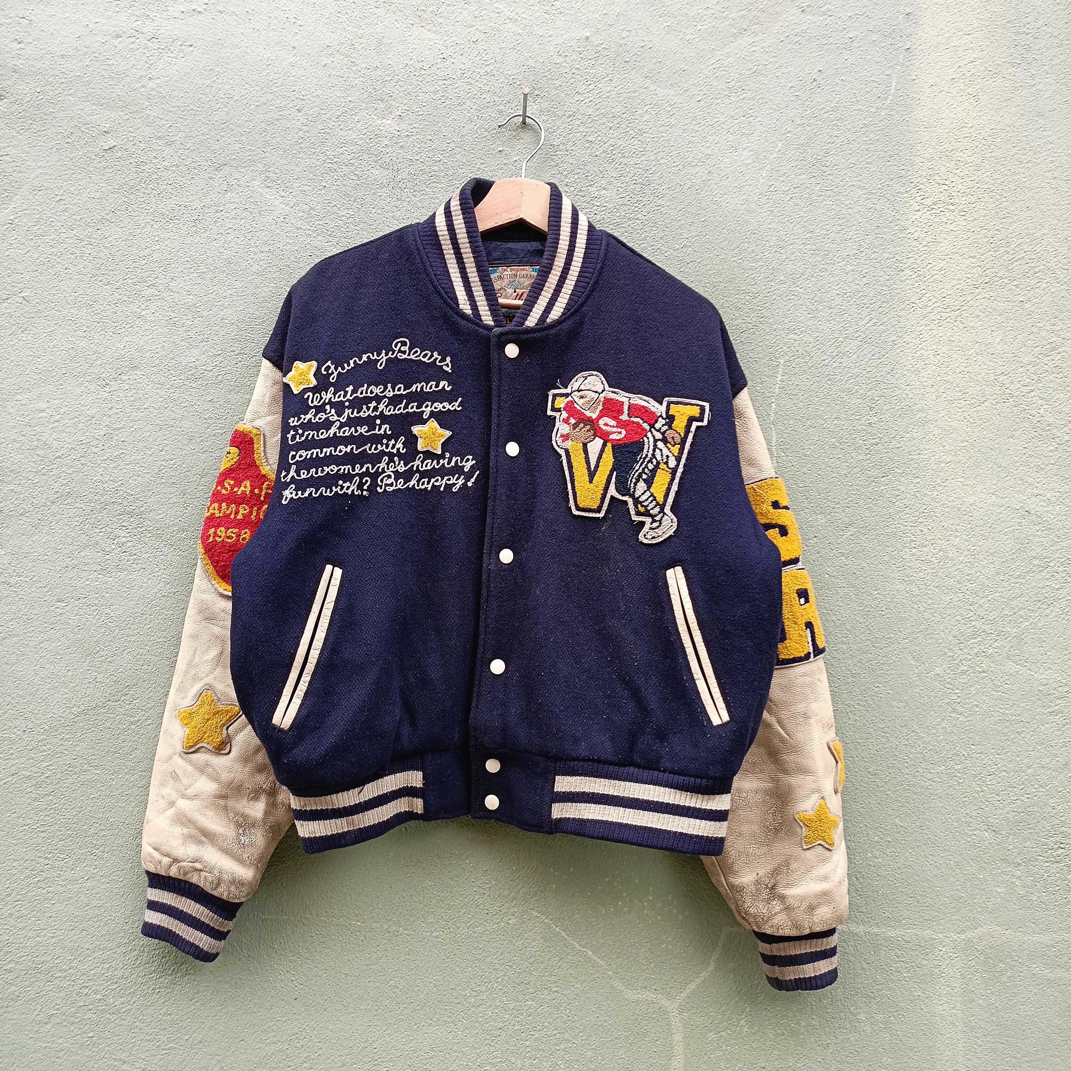 Japanese Brand Varsity jacket U.S.A.F Champion 1958 Size US L / EU 52-54 / 3 - 2 Thumbnail