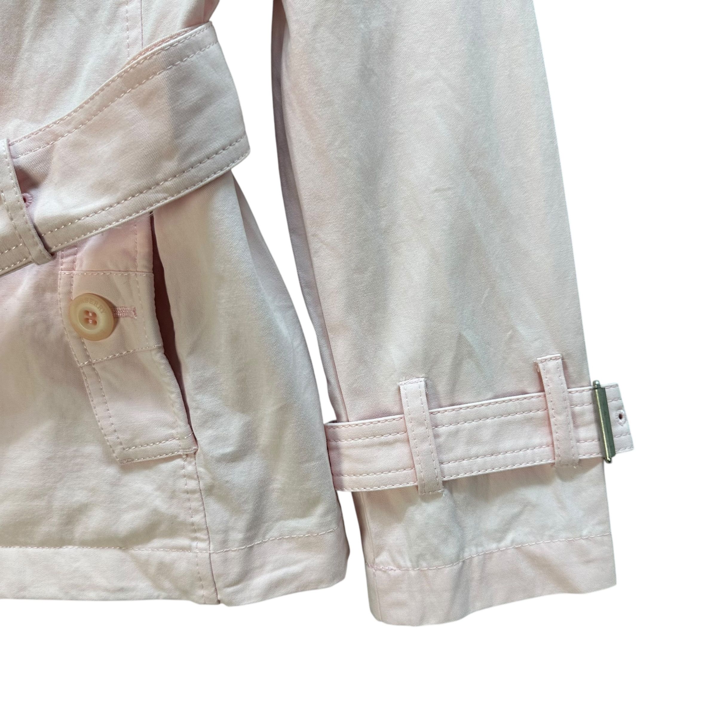 Burberry BURBERRY LONDON Pink Belted Crop Jacket #A65-1560 Size XXS / US 00 / IT 34 - 5 Thumbnail