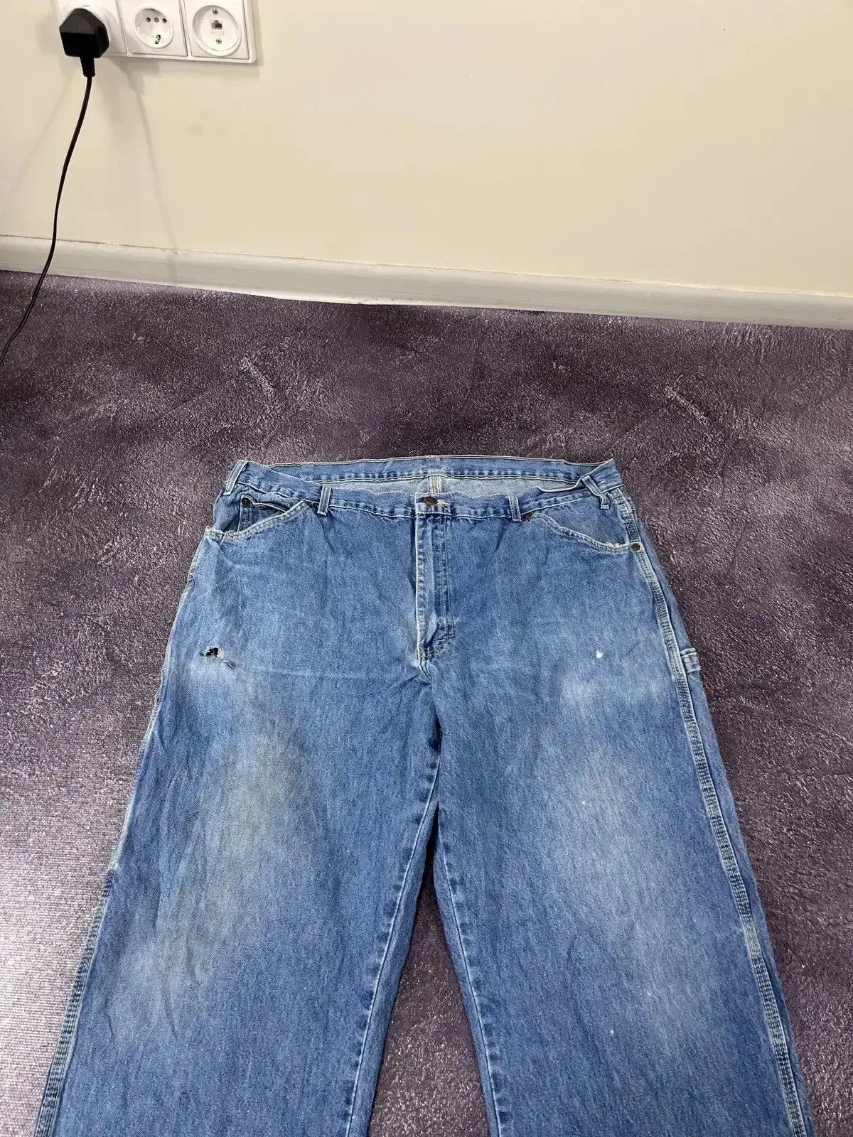 Dickies × Vintage Vintage Dickies Y2K Blue Denim Hype Work Baggy Jeans Size US 40 / EU 56 - 5 Thumbnail