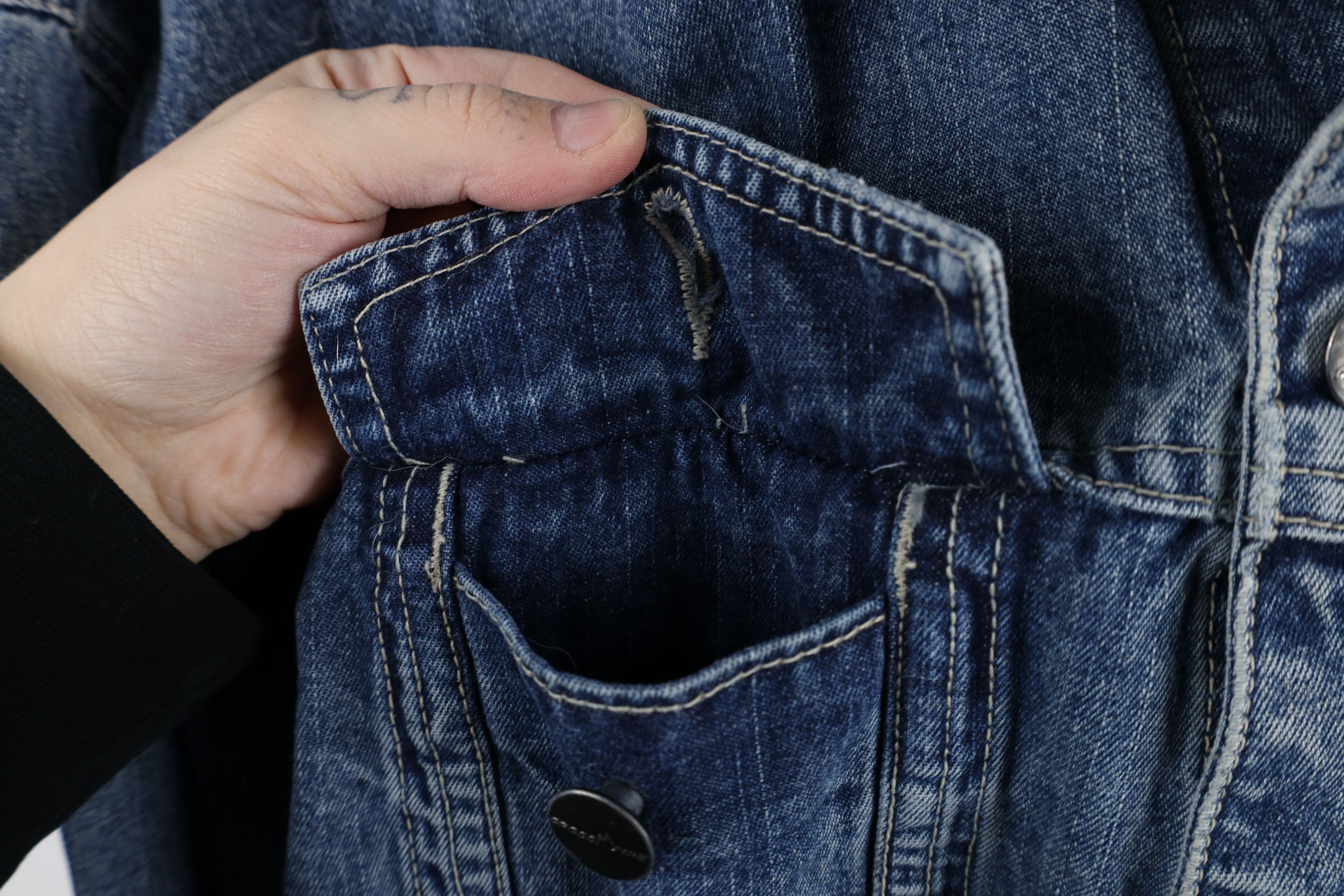 Vintage Vintage 90s Y2K Streetwear Denim Jean Trucker Jacket Blue Size US M / EU 48-50 / 2 - 6 Thumbnail