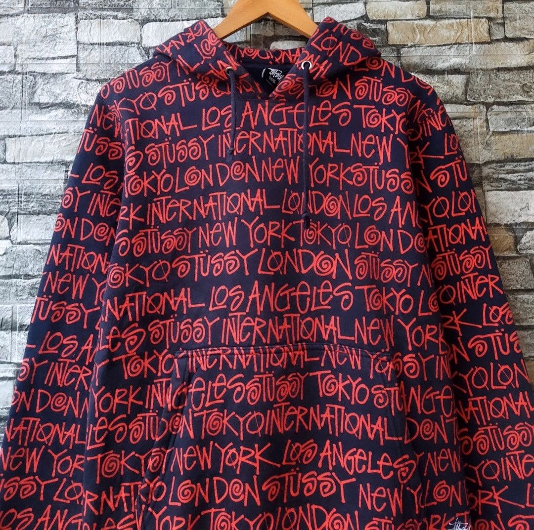 Stussy STUSSY World Tour Tribe Full Print Hoodie Size US S / EU 44-46 / 1 - 2 Thumbnail