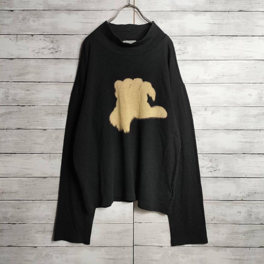 Yohji Yamamoto yohji yamamoto POUR HOMME Rare discharge-printed neck knit Size US L / EU 52-54 / 3 - 1 Thumbnail