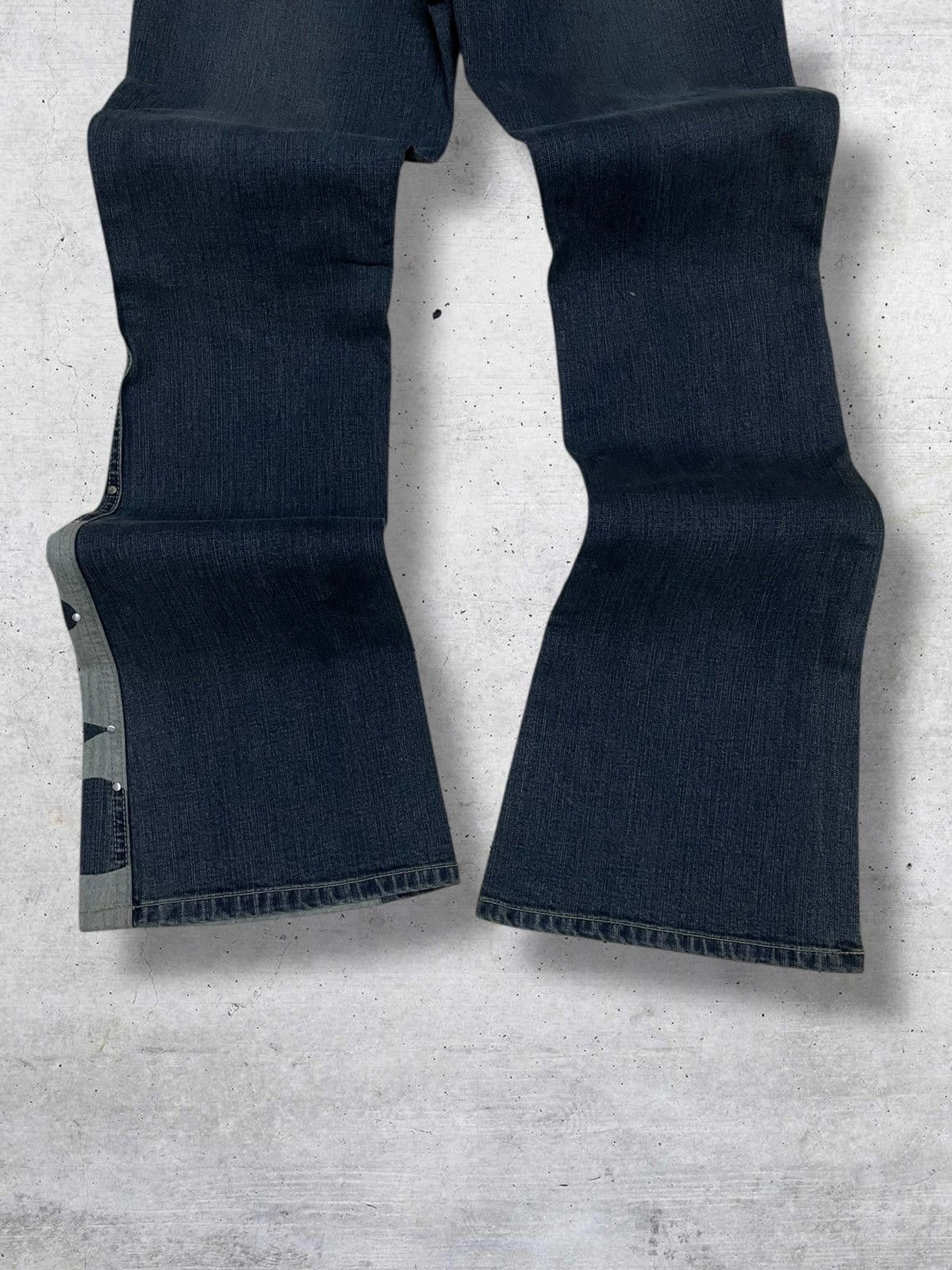 Tornado Mart VINTAGE ORIRIN JAPAN DESIGNER FLARED FASHION FORWARD DENIM Size US 26 / EU 42 - 11 Thumbnail