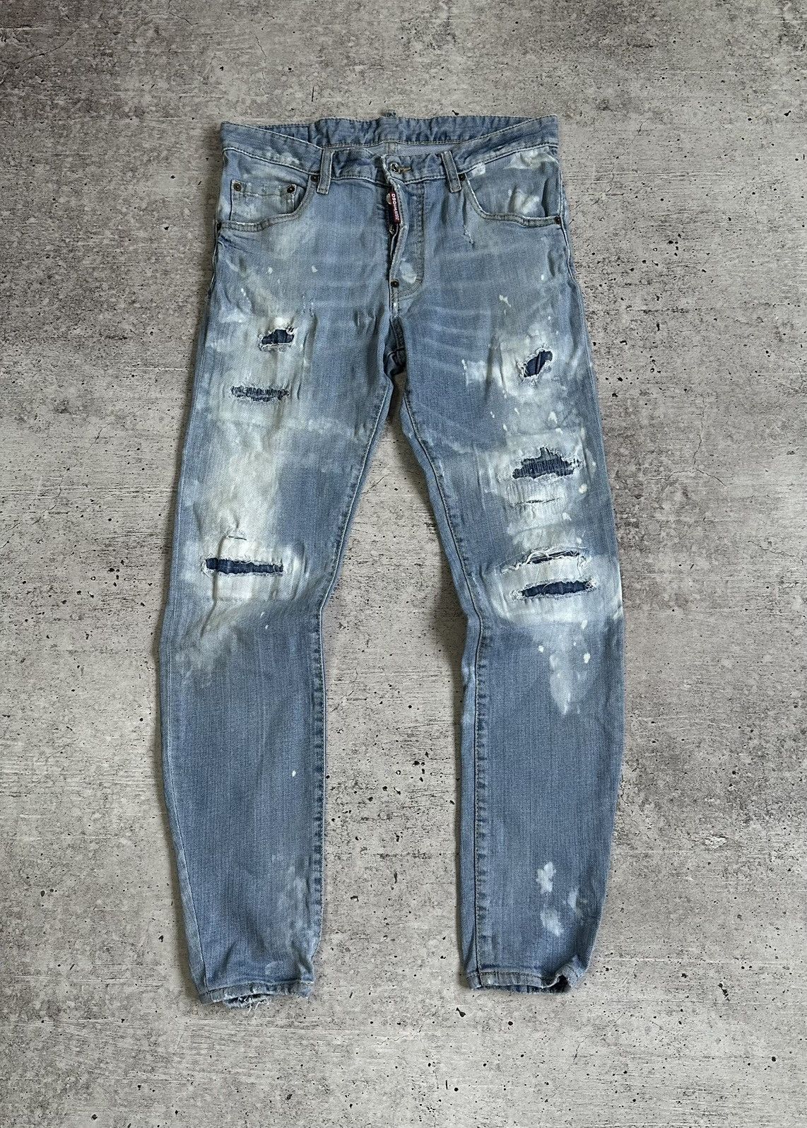 Dsquared2 Dsquared2 Skater Jean Distressed Slim Denim Jeans Pants Size US 30 / EU 46 - 1 Thumbnail