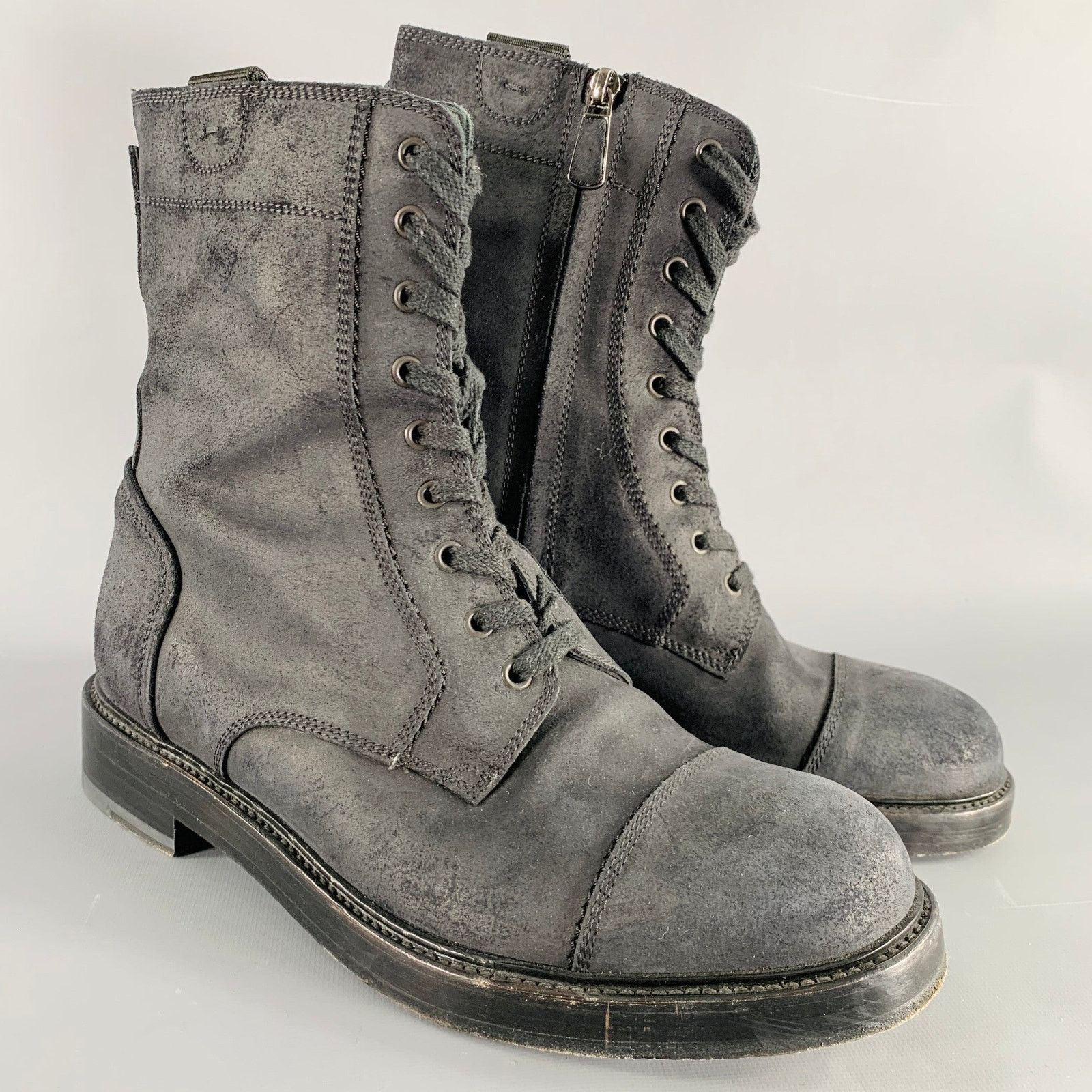 Paul Andrew PAUL ANDREW Size 10 Black Nubuck Leather Side Zipper Boots Size US 10 / EU 43 - 1 Thumbnail