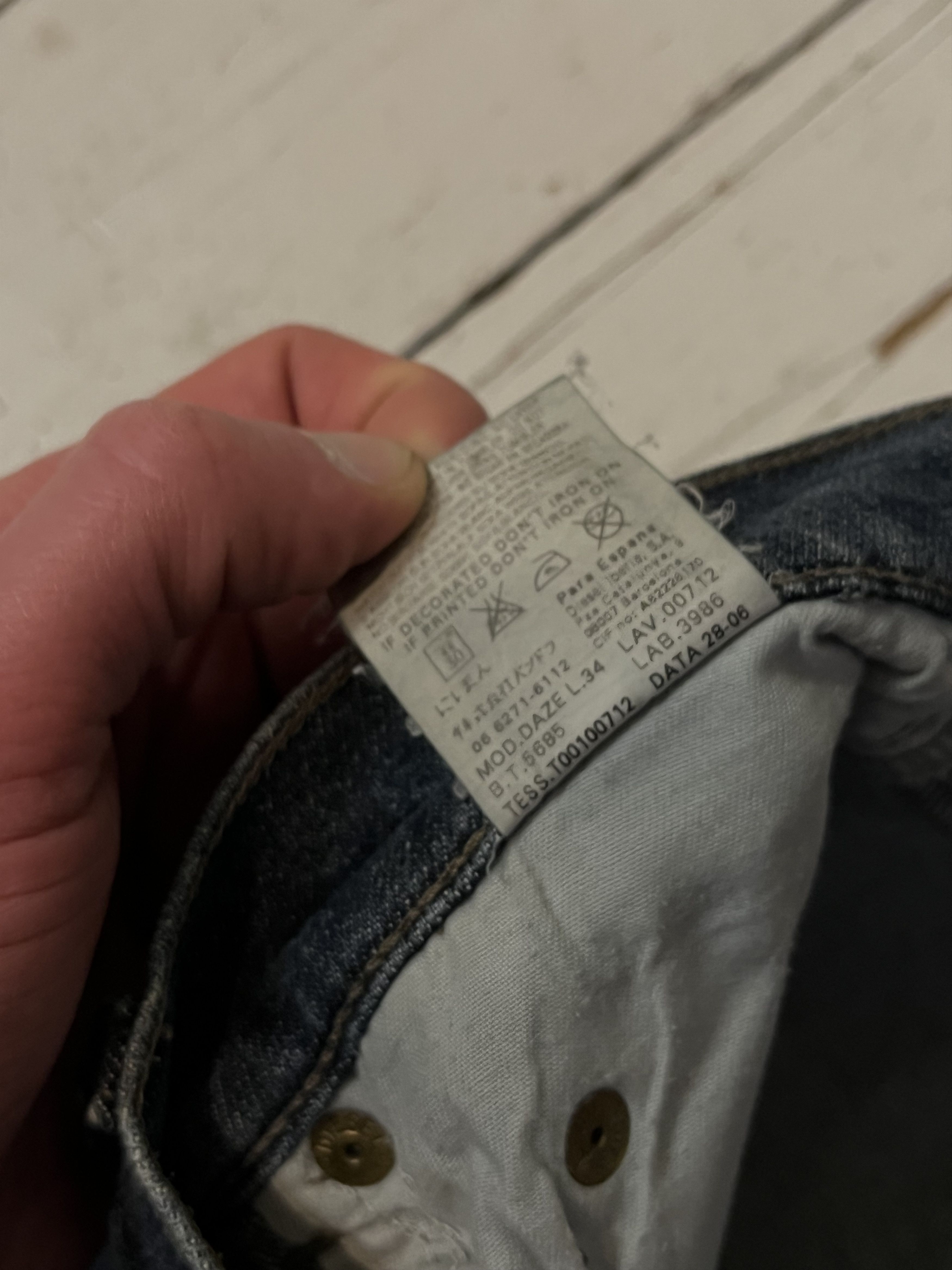 Diesel × Japanese Brand Vintage y2k Diesel Flared Denim Jeans Size 33" - 9 Thumbnail