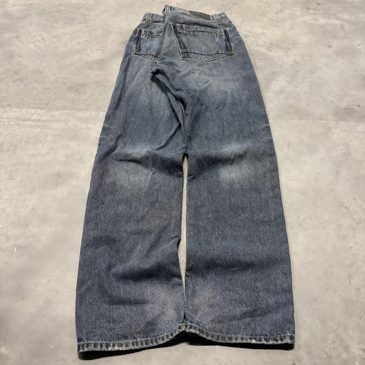 Japanese Brand × Vintage Crazy Vintage Y2K/2000s Grunge Dark Wash Denim Jeans! Size US 34 / EU 50 - 4 Thumbnail