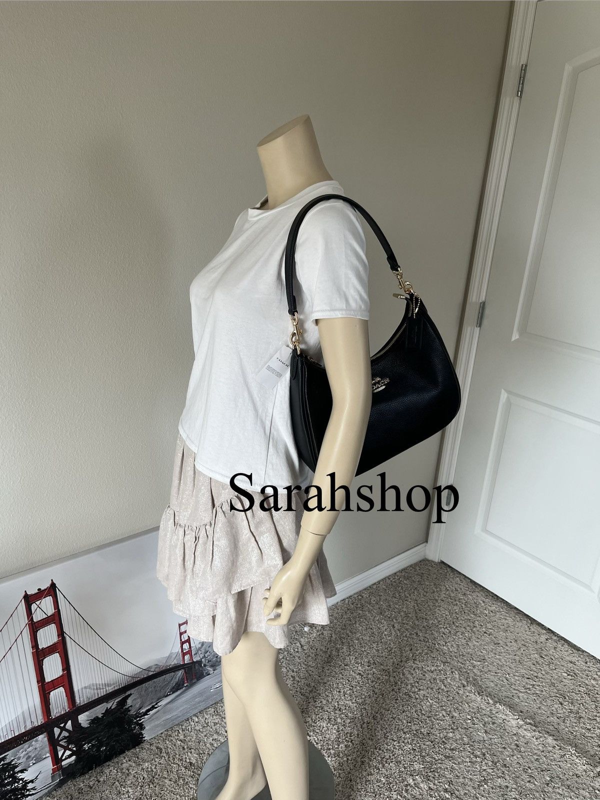 Coach Coach Teri Hobo Bag In Refined Pebble Leather Size ONE SIZE - 8 Thumbnail