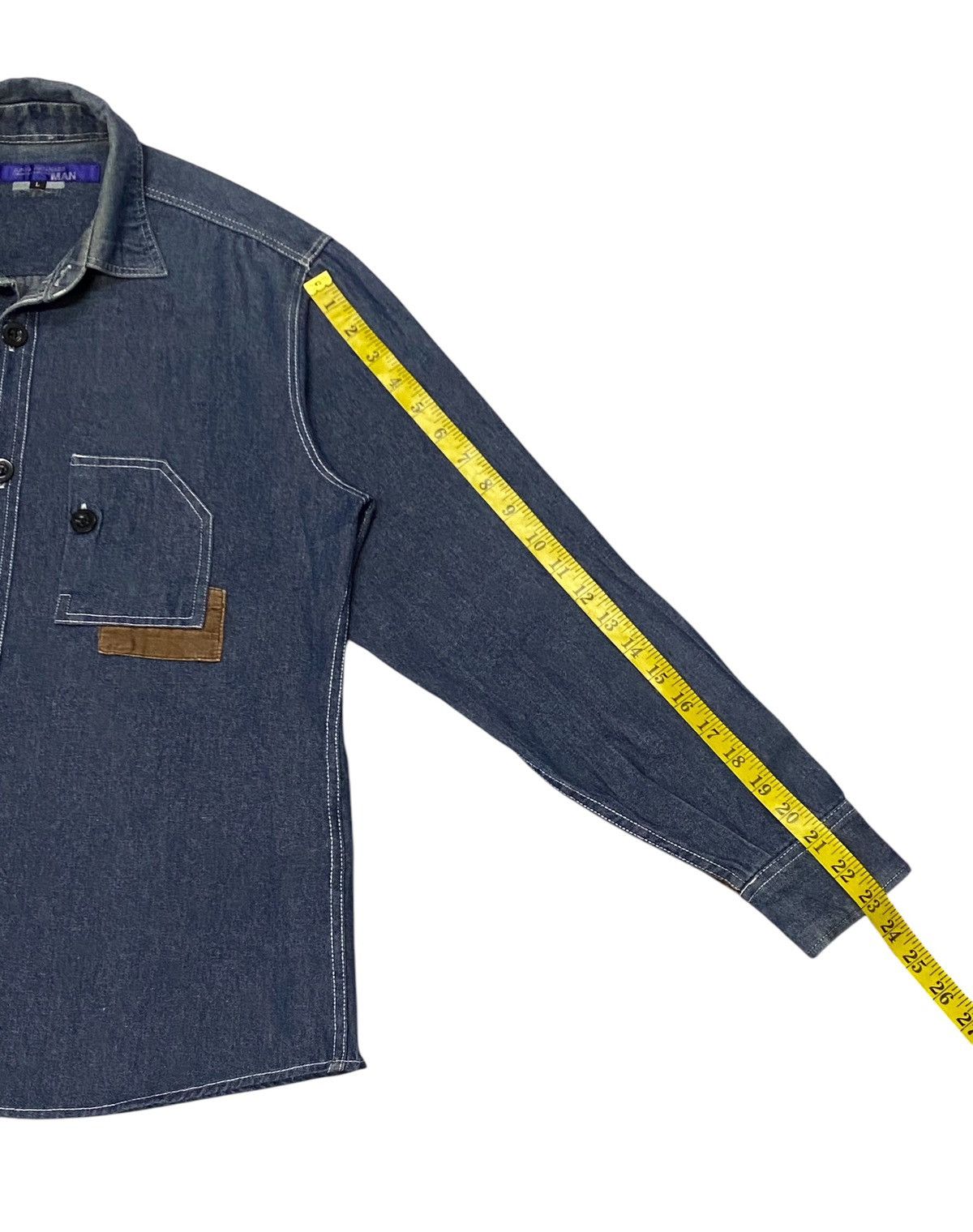 Junya Watanabe Junya Watanabe Man AD2009 Denim Shirt Button Ups Size US L / EU 52-54 / 3 - 18 Thumbnail