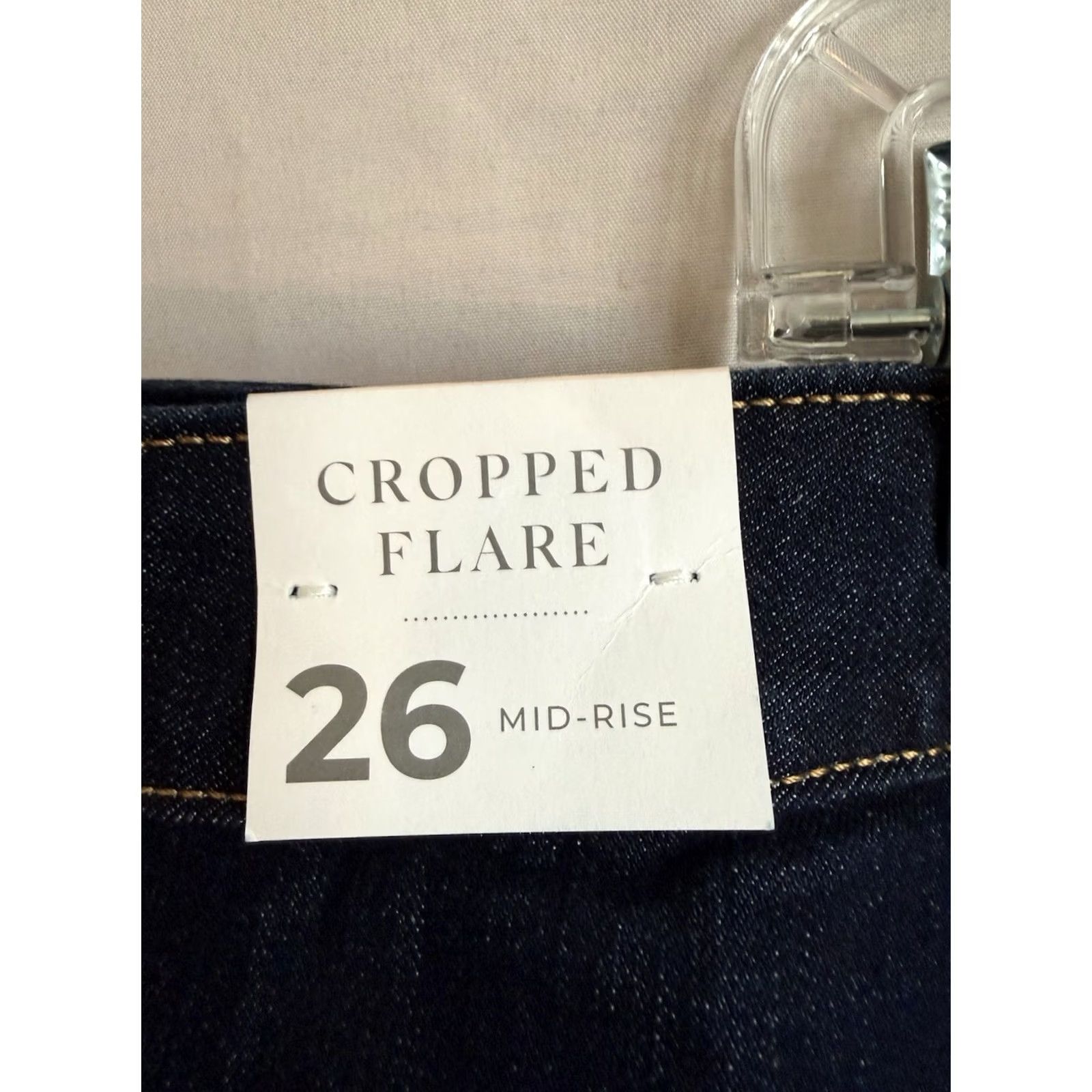 Vintage Lane Bryant Women's Cropped Flare Jeans Blue Size 26 Raw Hem Mid-Rise Size 26" / US 2 / IT 38 - 5 Thumbnail