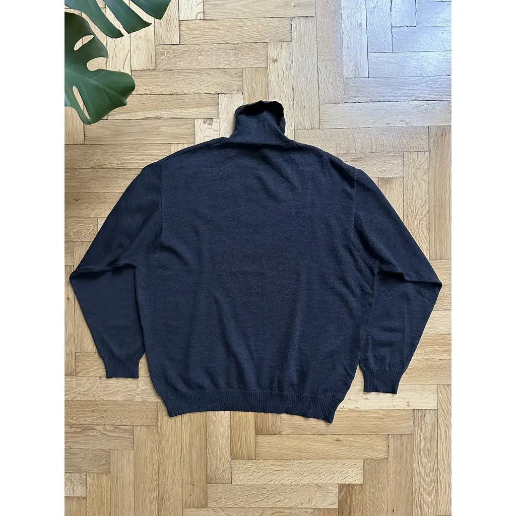 Burberry Burberry Wool Turtleneck Sweater Grey Size US XL / EU 56 / 4 - 2 Thumbnail