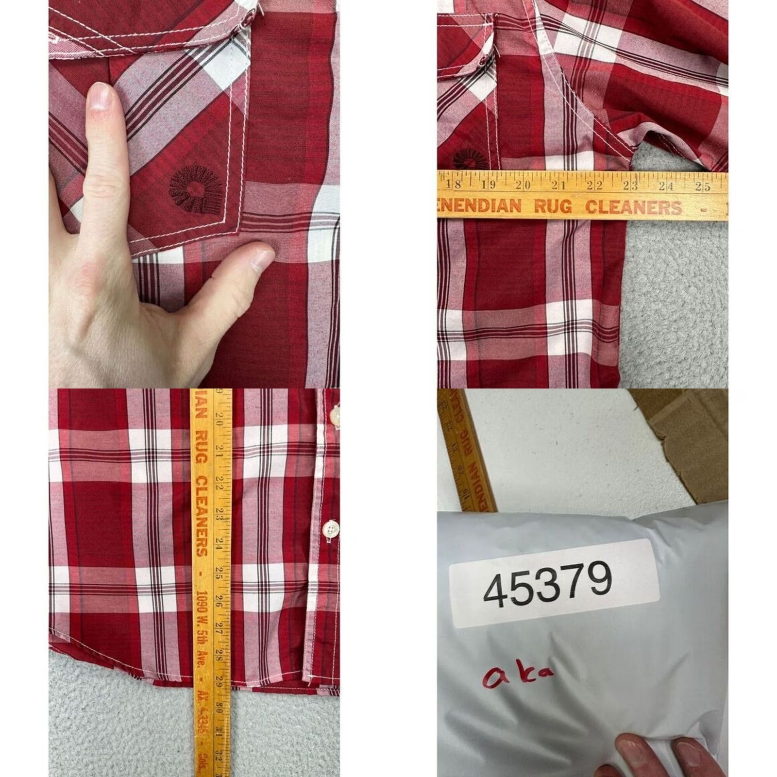 Akademiks Akademiks Shirt Mens Medium Red Plaid Button-Up Short Sleeve Pocketed Collar-Down Casual Shirt Size US M / EU 48-50 / 2 - 8 Thumbnail