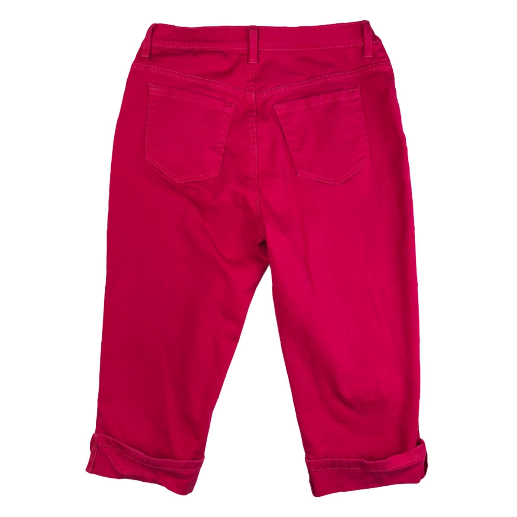 Gloria Vanderbilt Gloria Vanderbilt Amanda Capri Juniors Size 10 Pink Denim Jeans - 27x18 Mid Rise Regular Inseam 18 Size 32" / US 10 / IT 46 - 2 Thumbnail